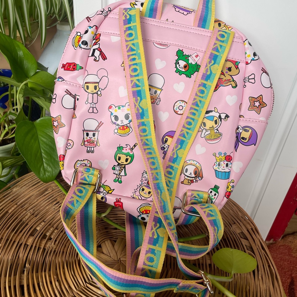 Tokidoki Ramen Mini Backpack with Rainbow Straps - Picture 2 of 4
